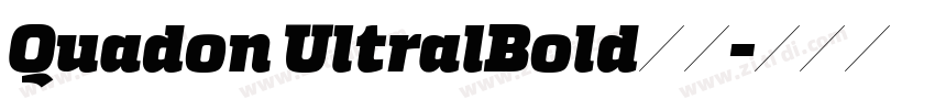 Quadon UltralBold下载字体转换